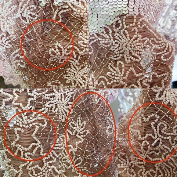 BHLDN Dress Audrey Adele Sequin Mini Shift Beaded Bridal Pink M NWT - Picture 5 of 12